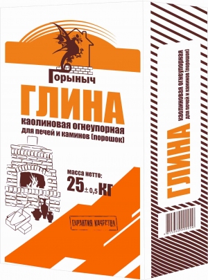 Глина каолиновая огнеупорная для печей и каминов (порошок)